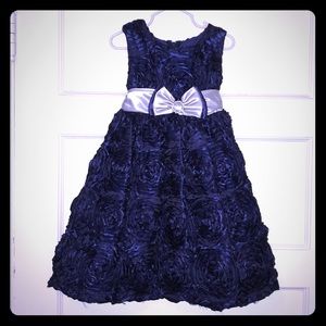 Rare Editions navy blue w/ silver dress, size 4/4T